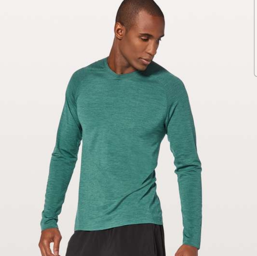 Lululemon Men's MetalVent Tech Long Sleeve Shirt Green Large EXCELLENT CONDITION